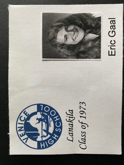 Eric's high school reunion card